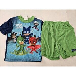 PJ Masks Pajamas Sz 6 Shorts And Shirt Owlet, Gekko, Cat Boy, Luna, Romeo